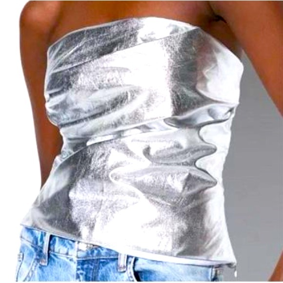 Zara Tops - NWT | Zara | Metallic Poplin Top
